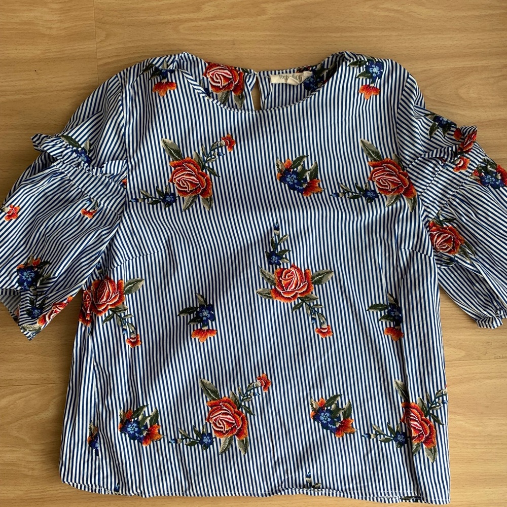 Pinstripe Blouse size L like new